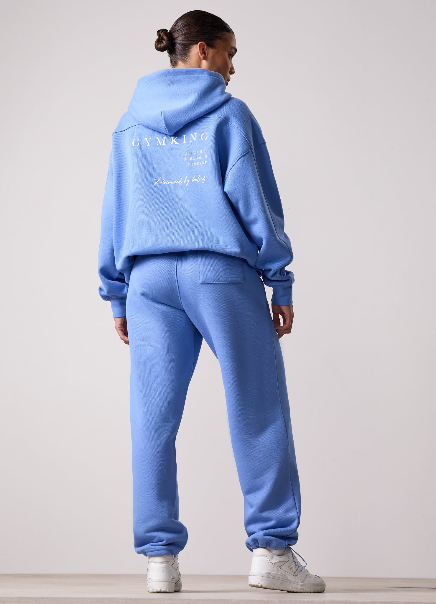 Gym King Define Oversized Hood Tracksuit - Iris Blue
